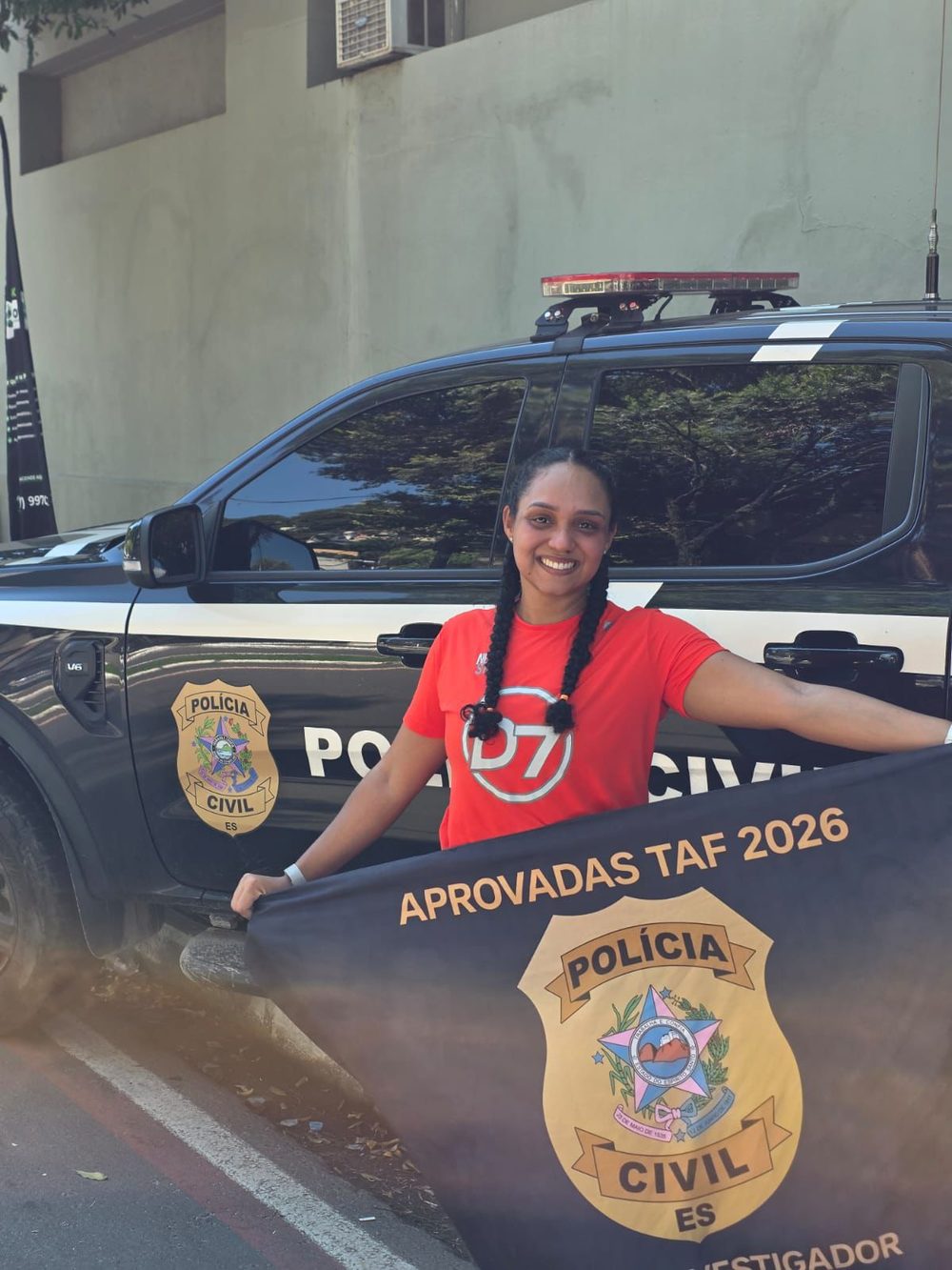Natalia, aluna aprovada no TAF da Policia Civil ES